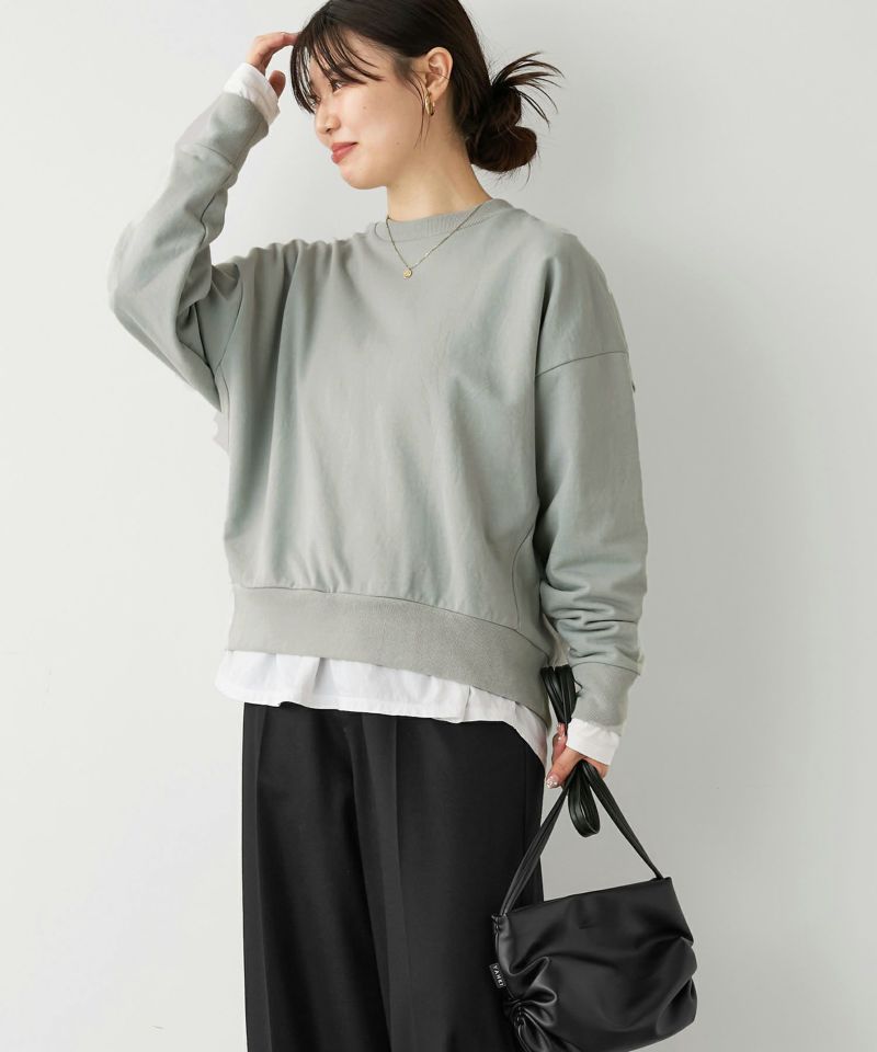 30%off]ルーズスリーブスウェット/0124409300 | MICA&DEAL