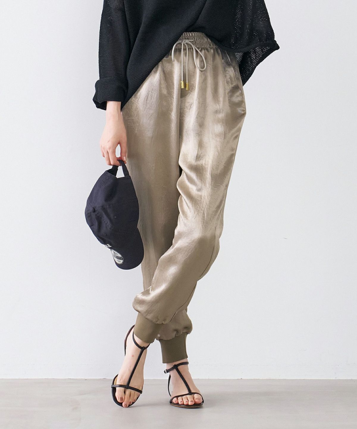 MICA&DEAL アジャスタブルリネンパンツ　キャメル マイカアンドディール MICA&DEAL adjastable linen pants