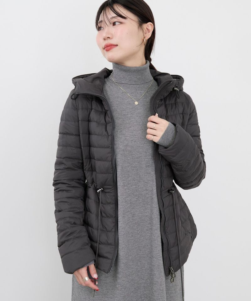 値下げ❗️ TATRAS フード付きダウンジャケット グレー TATRAS グレー ダウンジャケット フード付き