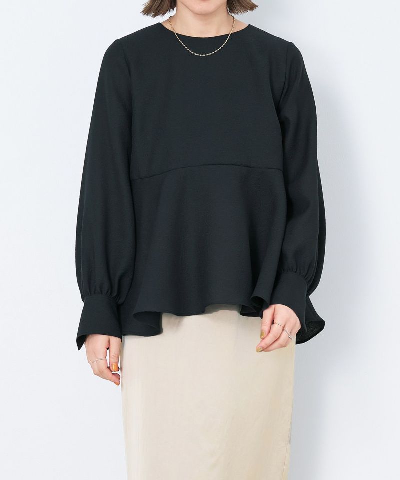 ペプラムジャガードブラウス/0125101007 | MICA&DEAL ONLINE STORE