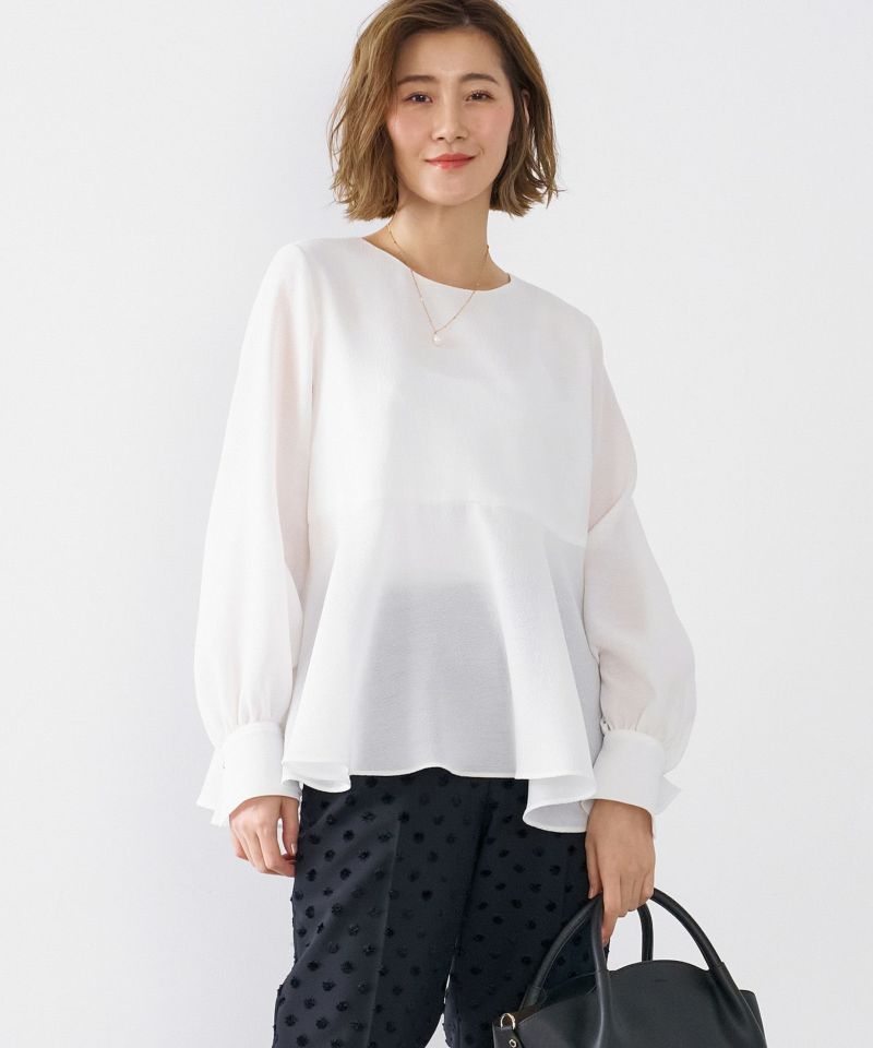 50%off]ペプラムジャガードブラウス/0125101007 | MICA&DEAL