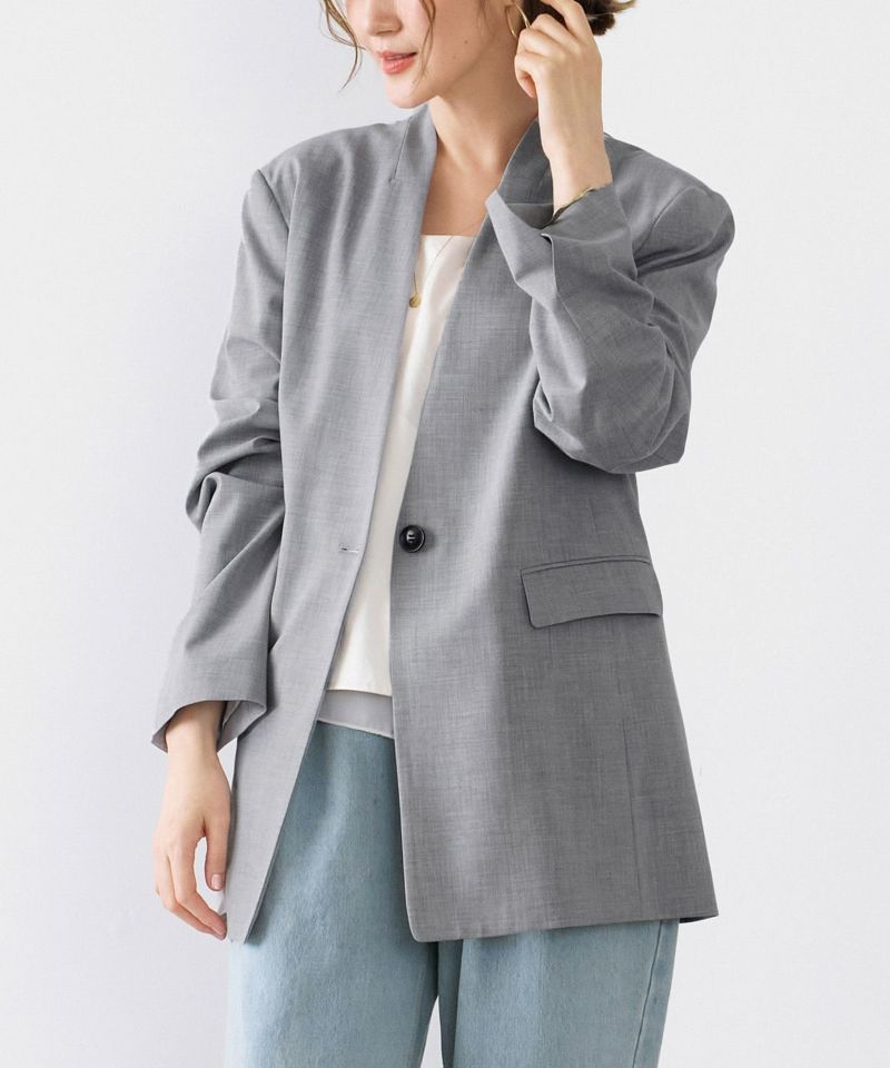 ノーカラージャケット/0125105013 | MICA&DEAL ONLINE STORE