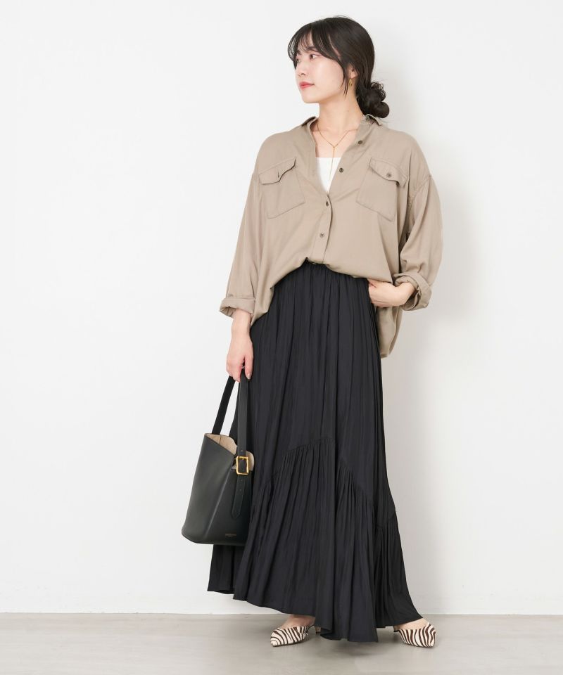 MICA&DEAL マイカアンドディール】WAVE CUTTING FLARE SKIRT