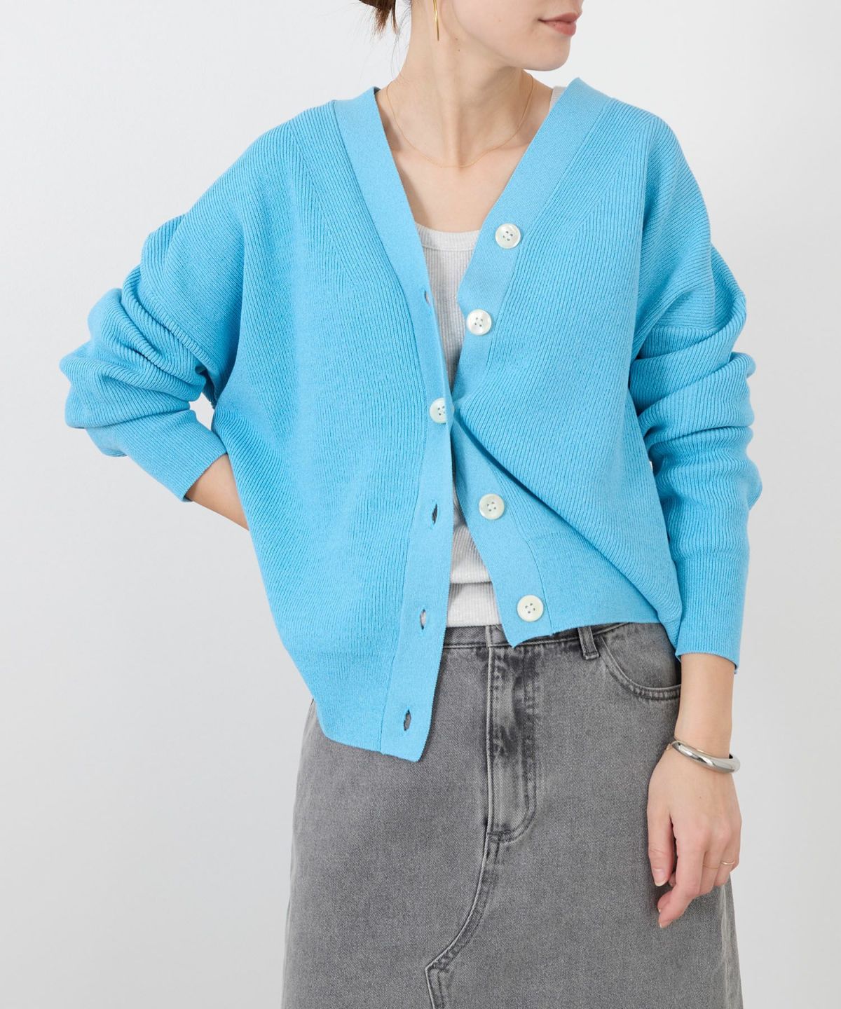 50%off]Vネック畦カーディガン/0125108005 | MICA&DEAL ONLINE STORE
