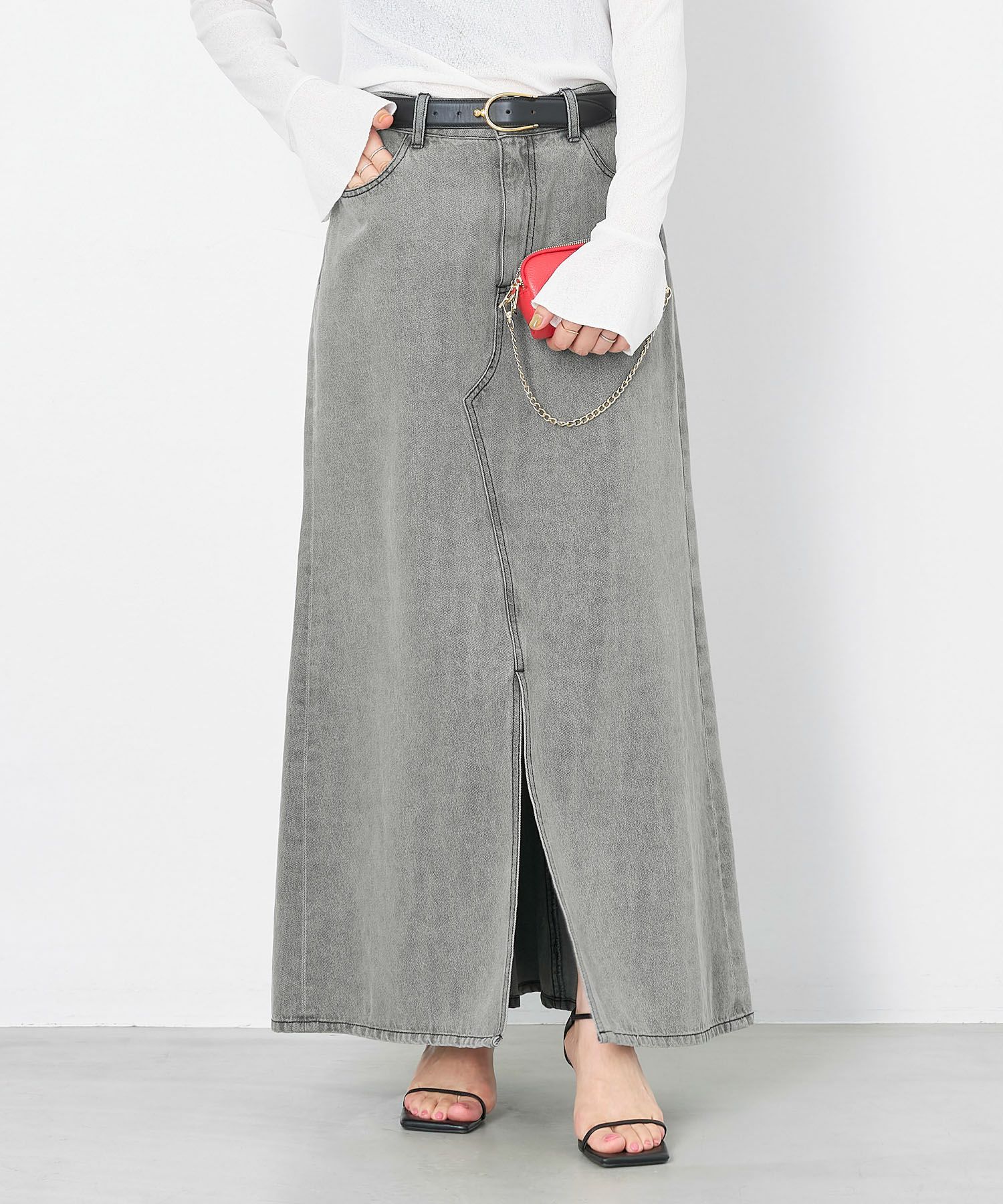 新品【MICA &DEAL】Marisol掲載 ボリューム マキシ スカート  