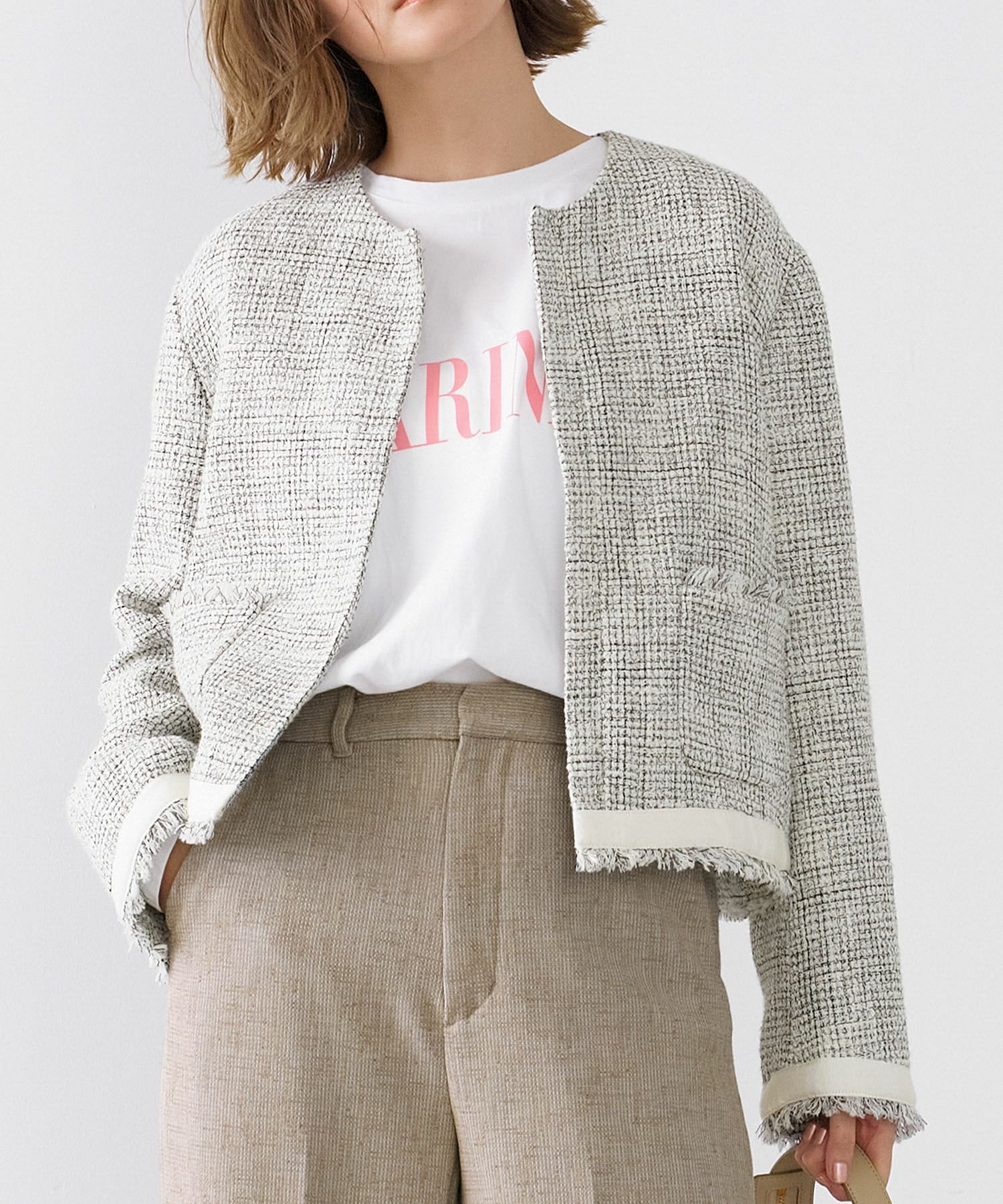 ツイードフリンジジャケット/0125105014 | MICA&DEAL ONLINE STORE