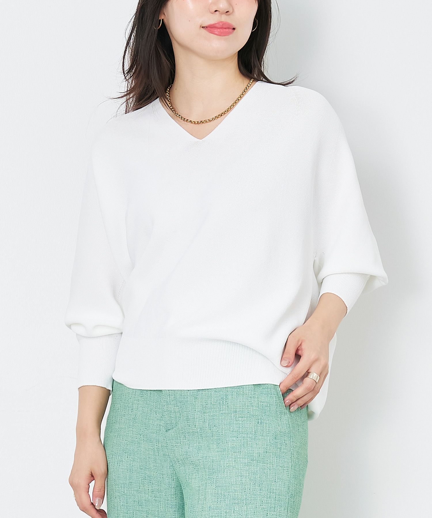 ホールガーメントVネックプルオーバー/0125108004 | MICA&DEAL ONLINE 