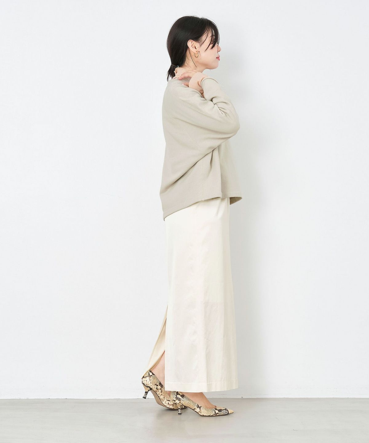 50%off]ワイドスリーブロゴスウェット/0125109018 | MICA&DEAL