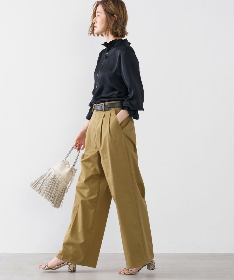（新品）MICA & DEAL ネイビー チノパンツ MICA&DEAL マイカアンドディール ステファニーラインパンツ