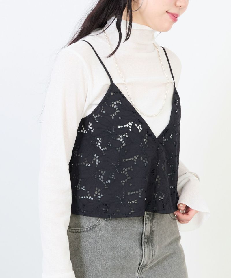 TICCA ティッカ　フラワーレース2WAYキャミソール／TBES-111 25SS】TICCA ティッカ フラワーレース2Wayキャミソール TBES-111
