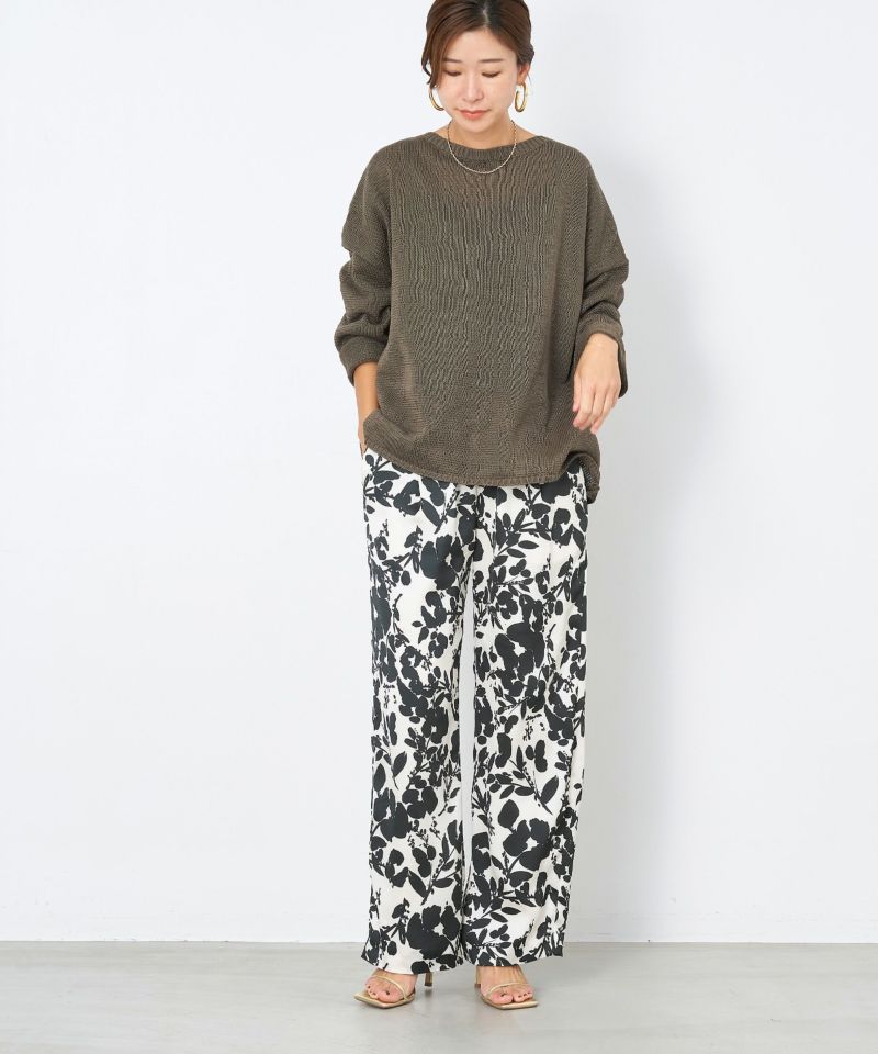 フラワープリントワイドパンツ/0125103032 | MICA&DEAL ONLINE STORE