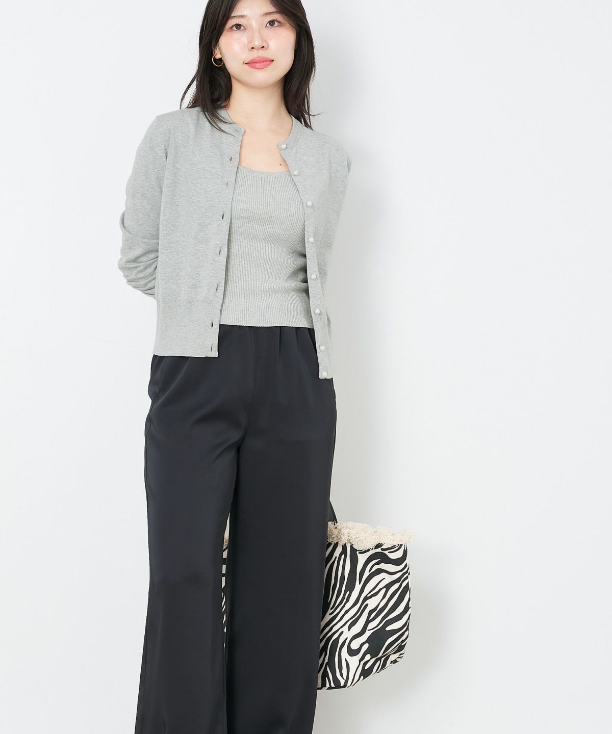 DT MaxMara ★ ボタン付きニット ミディスカート MOCHI グレー Max Mara MAX MARA マックスマーラ ニット トップス セーター