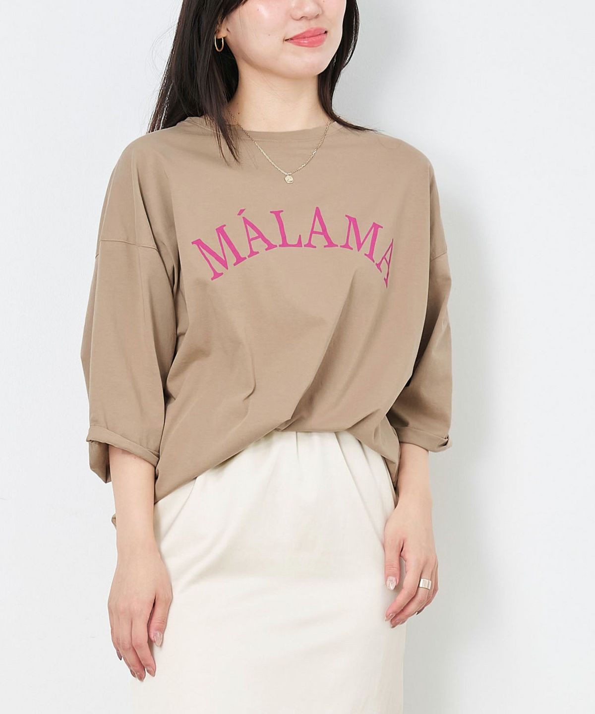 レディース　MICA&DEAL　マイカアンドディール　MALAMA ロゴプリントプルオーバー プリントT　Tシャツ 0125109040 30%off]