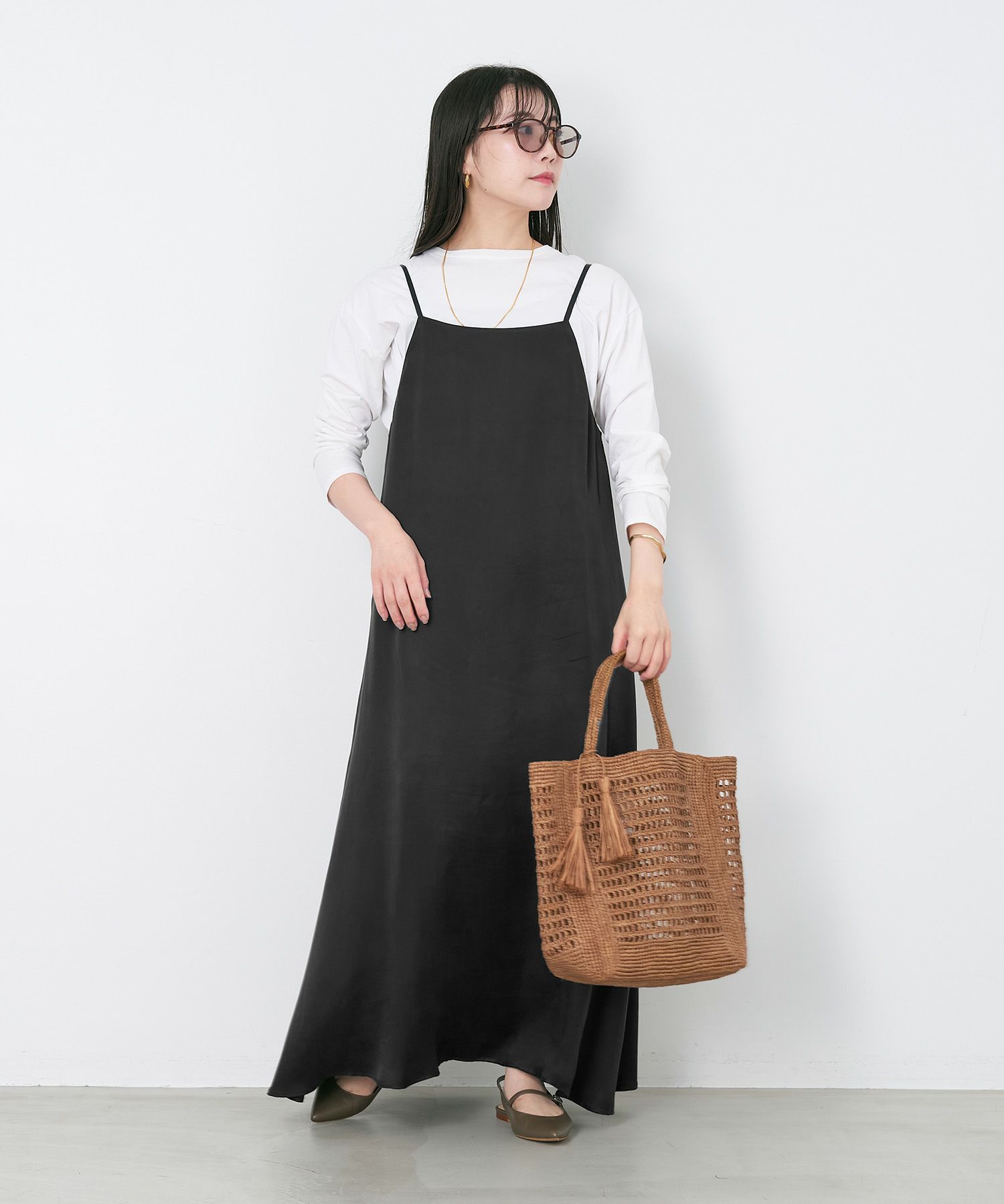 フィブリルサテンキャミワンピース/0125104051 | MICA&DEAL ONLINE STORE