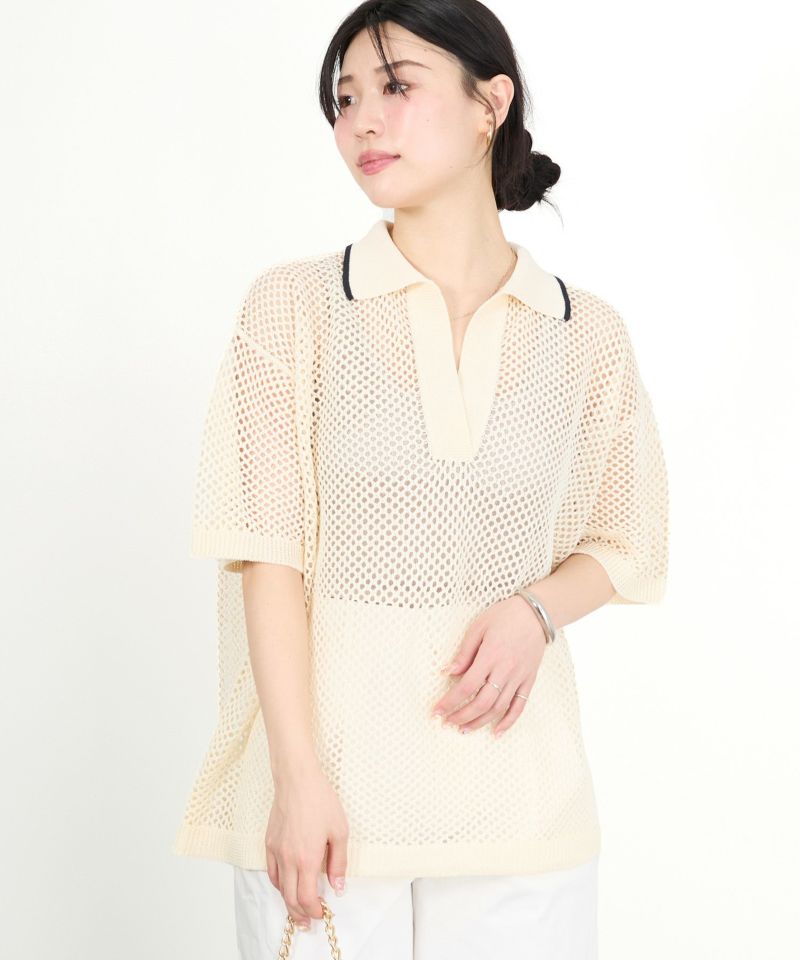 ADAWAS】メッシュスキッパープルオーバー-MESH SKIPPER