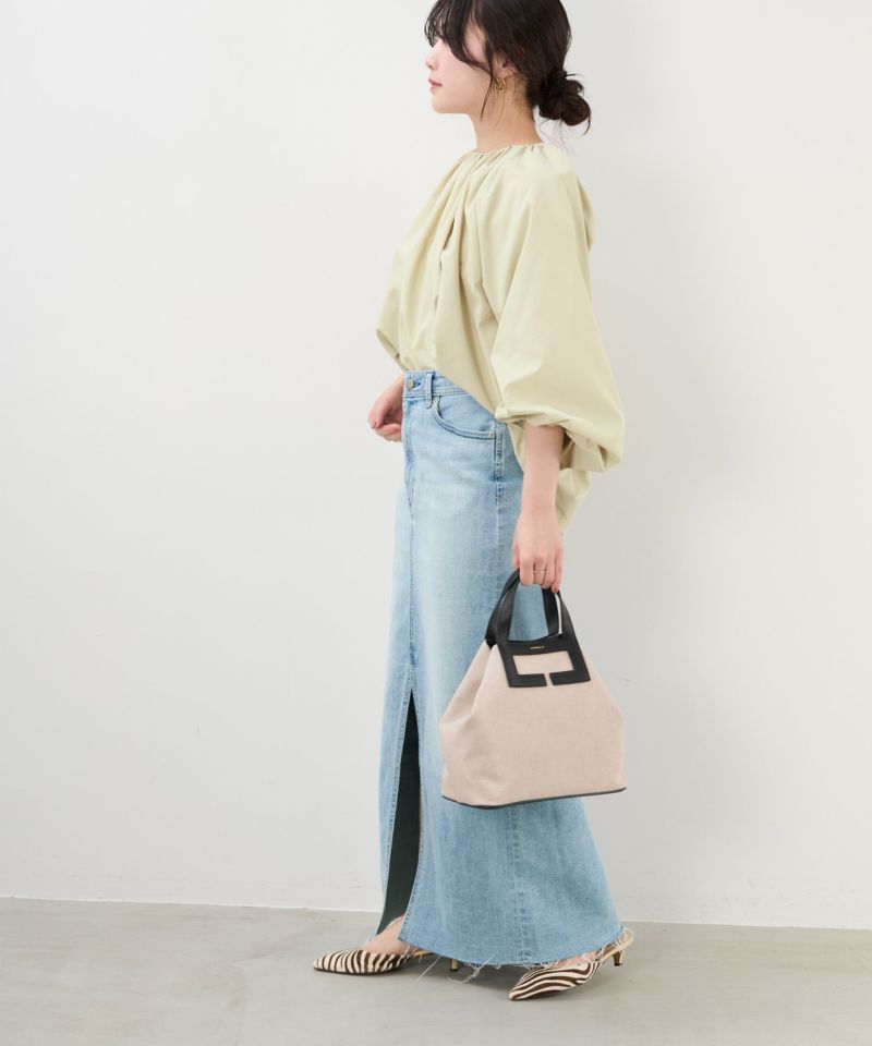 YANUK】スリットロングデニムスカート-CMF/0325102001