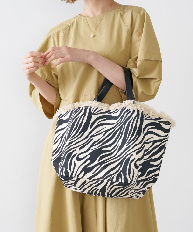 The Bagmati】ゼブラキャンバストートバッグ-CANVAS TOTE BAG