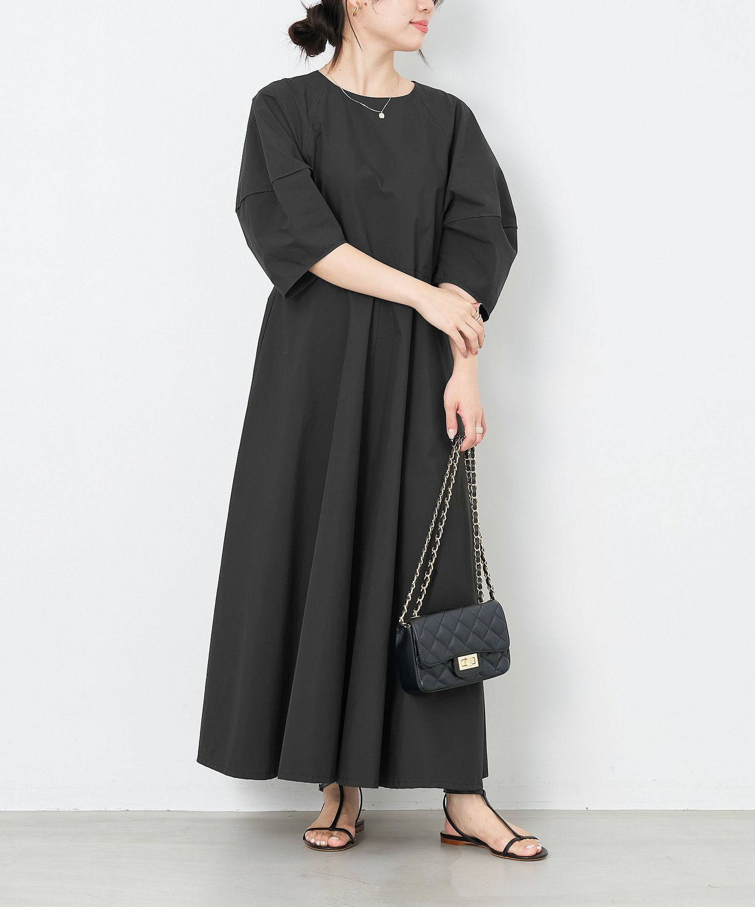 ボリュームスリーブフレアワンピース/0125104063 | MICA&DEAL ONLINE STORE