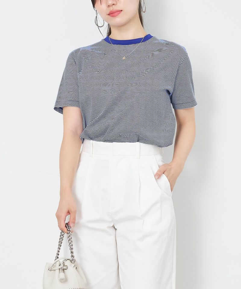 MICA&DEAL マイカアンドディール ボーダーTシャツ 半袖 0125109064 レディース【クリックポスト可】 50%off]ボーダーT-shirt/0125109064 | MICA&DEAL ONLINE STORE