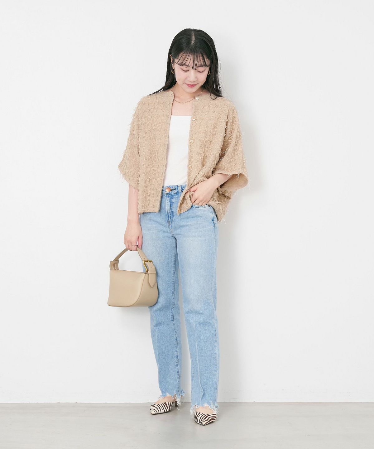 【今季 新品・未使用】MICA & DEAL フリンジジャガードボレロ 50%off]フリンジジャガードボレロ/0125108055 | MICA&DEAL