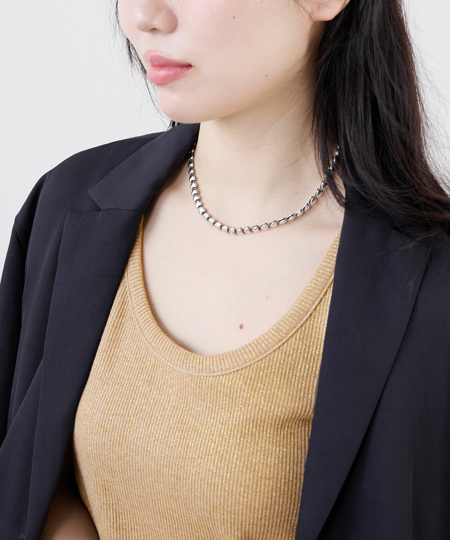 quip queint】ハートチェーンネックレス-bravery necklace/0325110084 