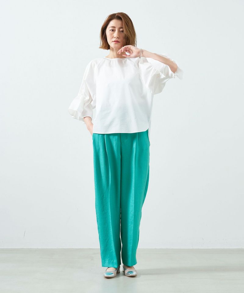 MICA&DEAL マイカ＆ディール ブラウス 0125201105 レディース タックスリーブ ギャザー 五分袖 カラー3色 MICA&DEAL マイカ＆ディール ブラウス 0125201105 レディース