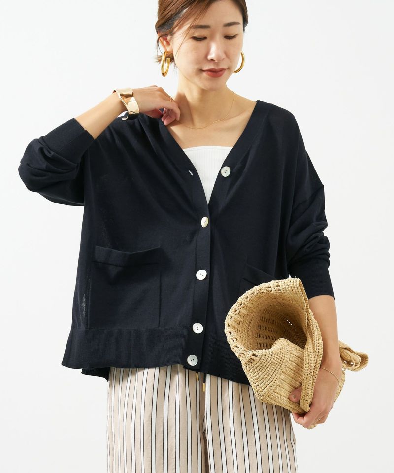 shine tweed knit カーディガン（カーディガン）｜VERMEIL par