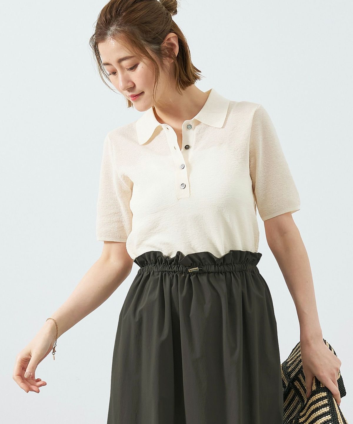 50%off]シアーニットポロシャツ/0125208124 | MICA&DEAL ONLINE