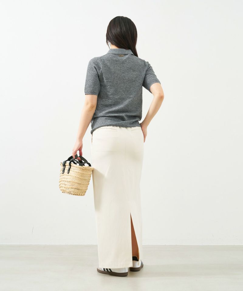 SNIDEL シアーニットポロシャツ Knuth Marf - sheer polo knit / シアーニットポロシャツ