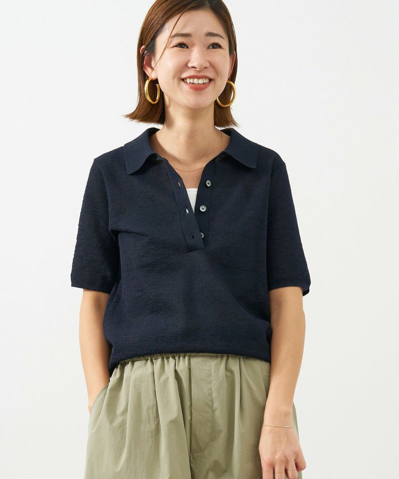 クリスマスツリー特価！ 30%off]シアーニットポロシャツ/0125208124 | MICA&DEAL ONLINE トップス