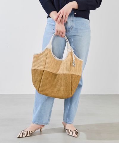 MARCO MASI】ラフィア風トートバッグ-RAFFIA LIKE HANDBAG