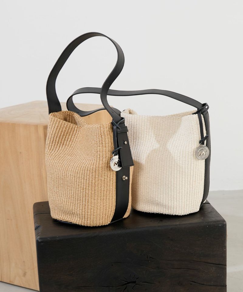 40%off]【MARCO MASI】ラフィア風ショルダーバケツバッグ-RAFFIA