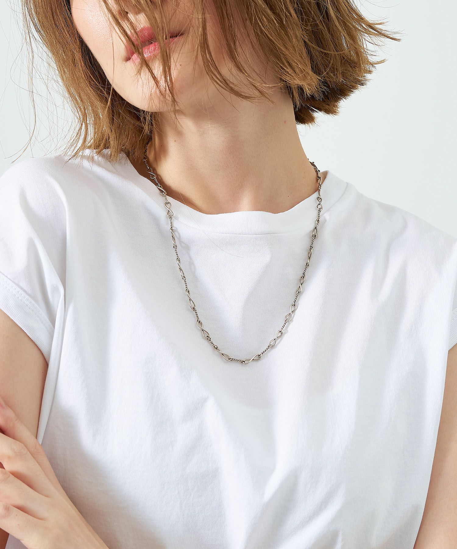 LAVER】ハンドツイスト チェーンネックレス-HAND TWIST NECKLACE 
