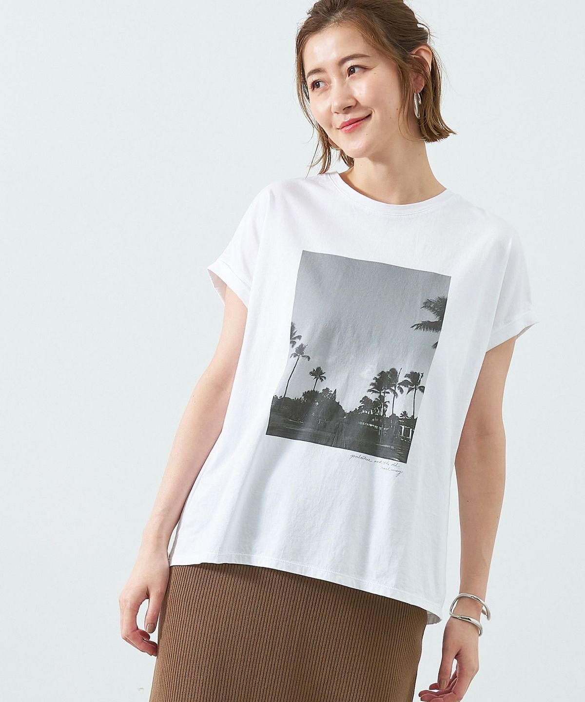 30%off]フォトプリントT-shirt-palm tree/0125209135