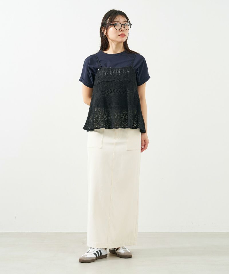 50%off]インドレースバックリボンキャミソール/0125201147