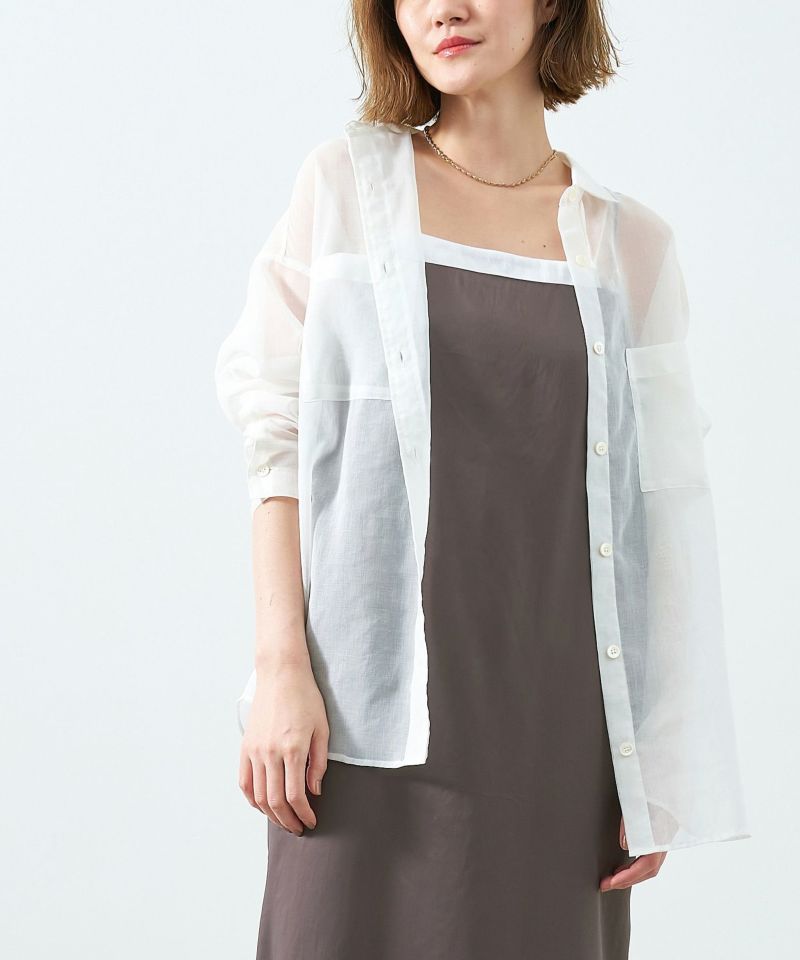 50%off]ソフトオーガンジーシャツ/0125201150 | MICA&DEAL