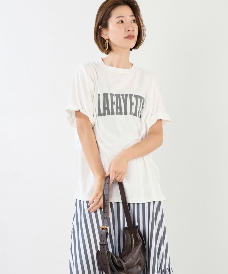 レミ レリーフ【REMI RELIEF】SP加工T(LAFAYETTE) Tシャツ トップス 半袖 ロゴ スペシャル加工 古着風 ダメージ加工 ヴィンテージ メンズ レディース 日本製 REMI RELIEF レミ レリーフ【REMI RELIEF】SP加工T(LAFAYETTE) T