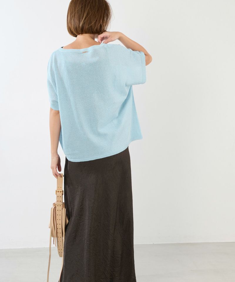 【セール/20%OFF】MICA&DEAL マイカアンドディール シアーハーフスリーブニット プルオーバー 0125208184 レディース【SALE】【返品・交換不可】 000000003886-01-xl.jpg?t=
