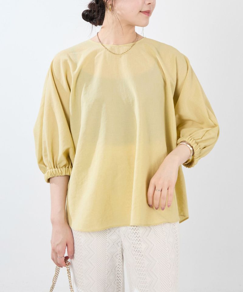 美品 22SS MICA&DEAL マイカ＆ディール back ribbon gather blouse フレンチスリーブ プルオーバー ブラウス 012120108201 F カーキ レディース 古着 中古 美品 22SS MICA&DEAL マイカ＆ディール back ribbon gather