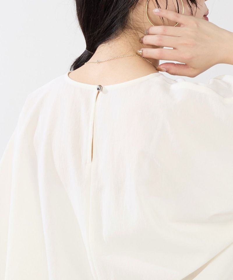 定価2万.美品☆マルティニーク ギャザースリーブ ボトルネックブラウス 後ボタン 30%off]ギャザースリーブブラウス/0125201186 | MICA&DEAL