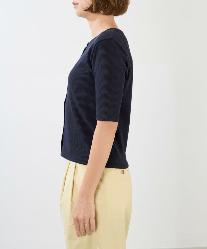 tシャツ ゴールドボタンテレコカーディガン レディース 30%off]ゴールドボタンテレコカーディガン/0125209183