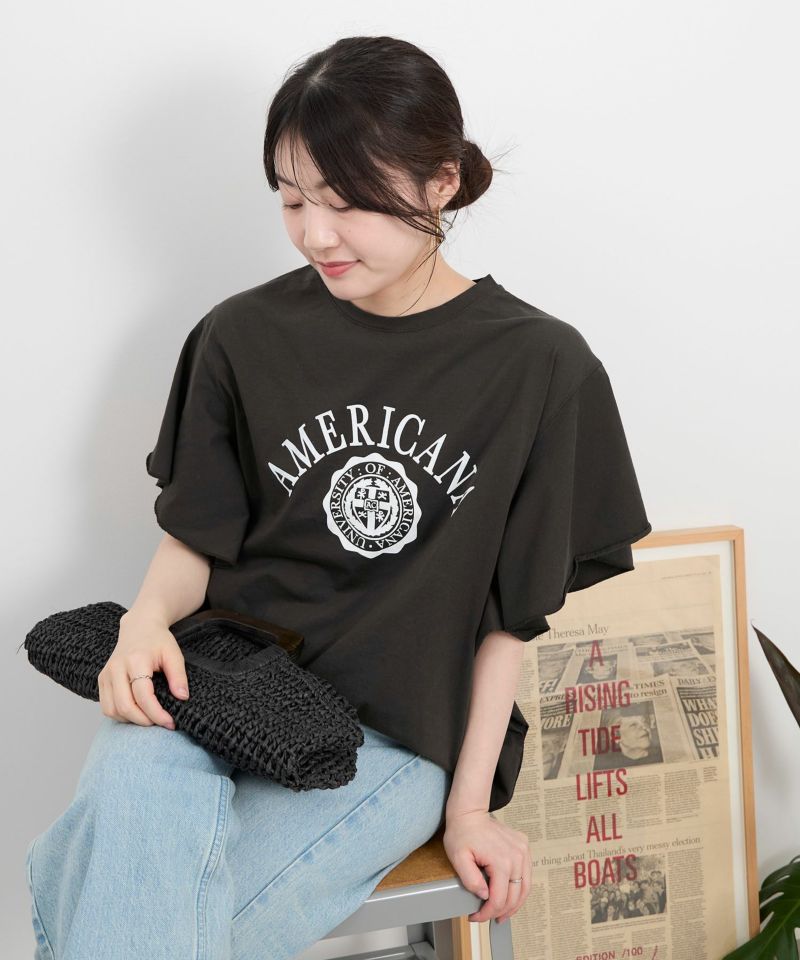 AMERICANA FOR MICA&DEAL ブラック　トレーナー MICA&DEAL（マイカ＆ディール）の「[MICA&DEAL/マイカアンド
