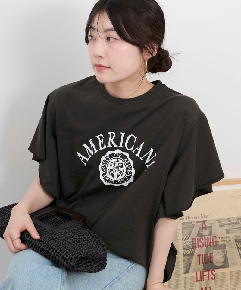 AMERICANA×MICA&DEAL】ロゴフリルT-shirt/012520911101