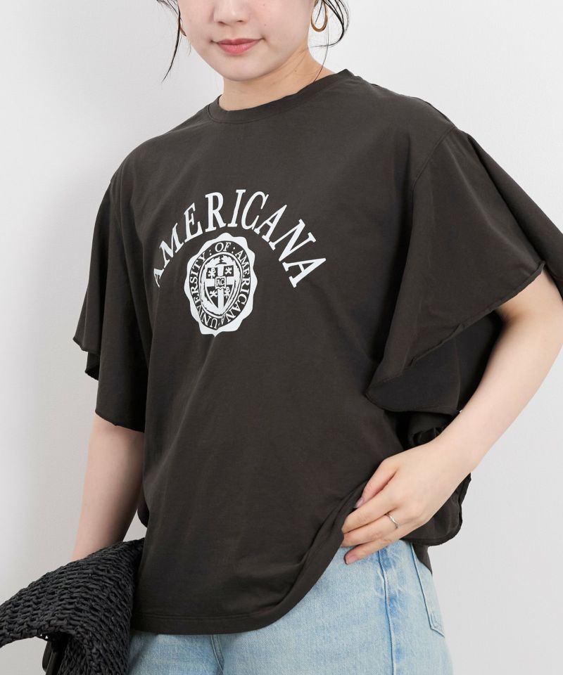 AMERICANA×MICA&DEAL】ロゴフリルT-shirt/012520911101