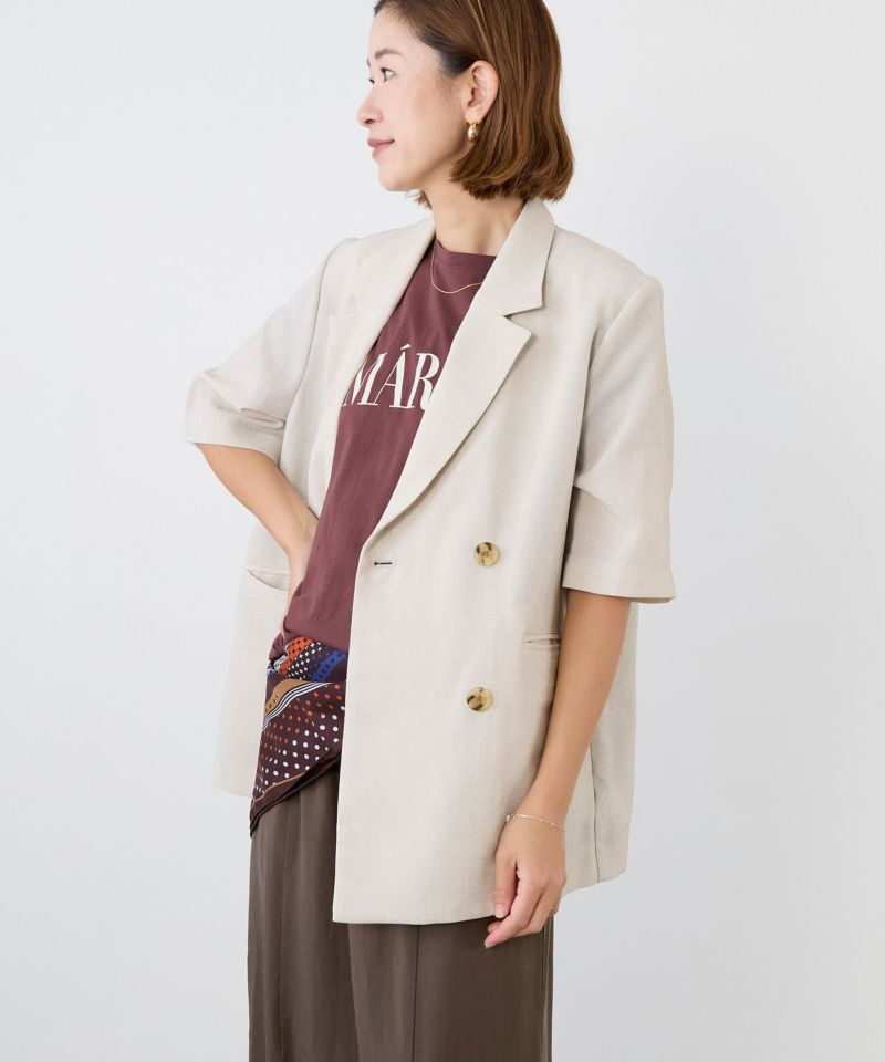 極美品 ノーブル ハーフスリーブボクシージャケット crewre online shop / ハーフスリーブボクシージャケット