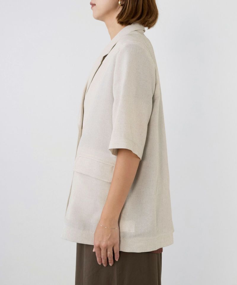 niko⭐️美品⭐️レーヨンリネンハーフスリーブジャケット notch.｜ハーフスリーブジャケット | Rakuten Fashion(楽天