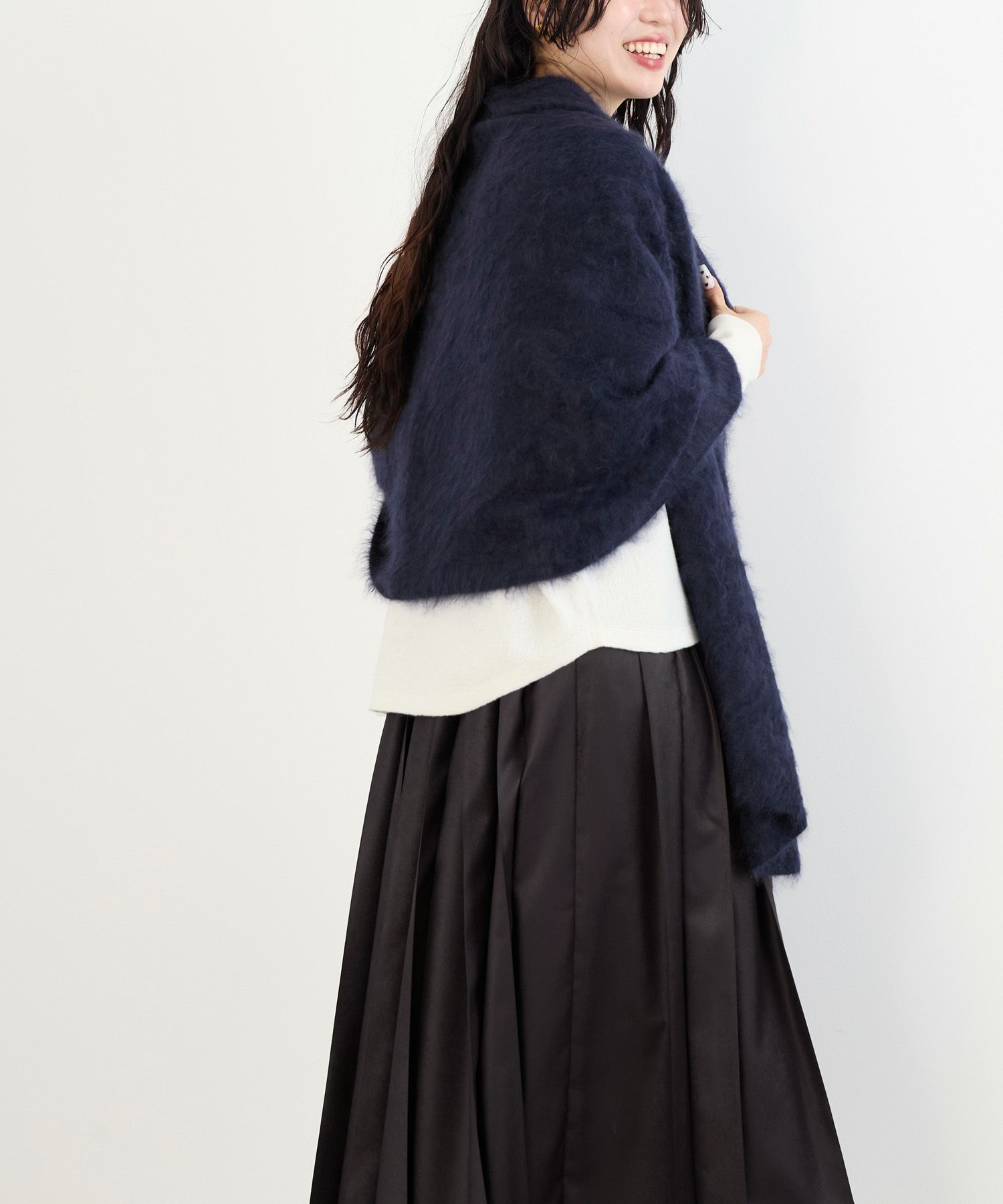 30%off]【ASAUCE MELER】カシミヤファーニットストール/0325310031