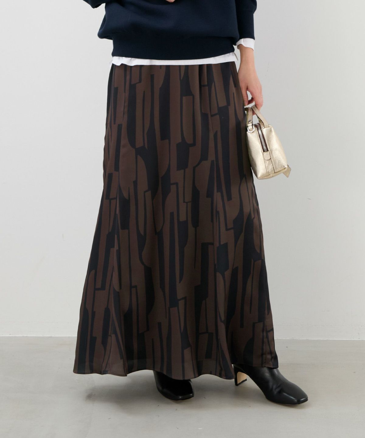 タイムセール★ALAIA ベルベットロングスカートXS 予約】サテンプリントロングスカート/0125302222 | MICA&DEAL
