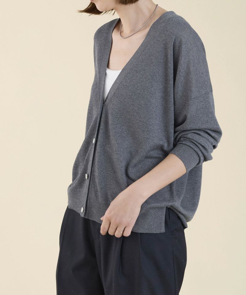 予約】【marmors】lame v-neck cardigan/0225308114 | MICA&DEAL
