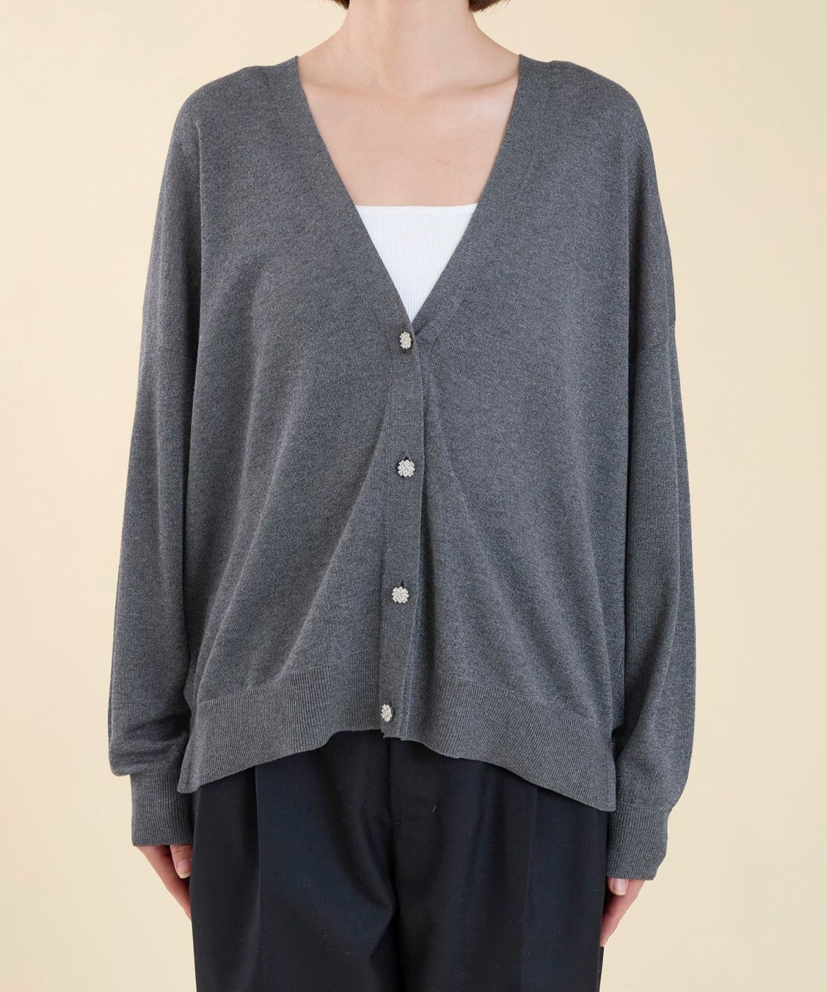 marmors】lame v-neck cardigan/0225308114 | MICA&DEAL ONLINE